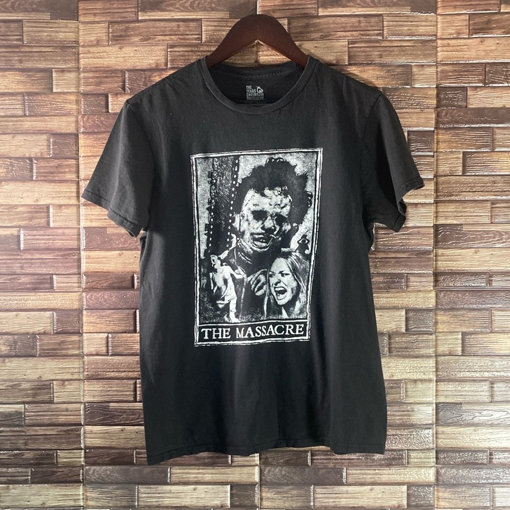 Texas Chainsaw Massacre Leatherface Tarot Card T-Shirt Medium EUC